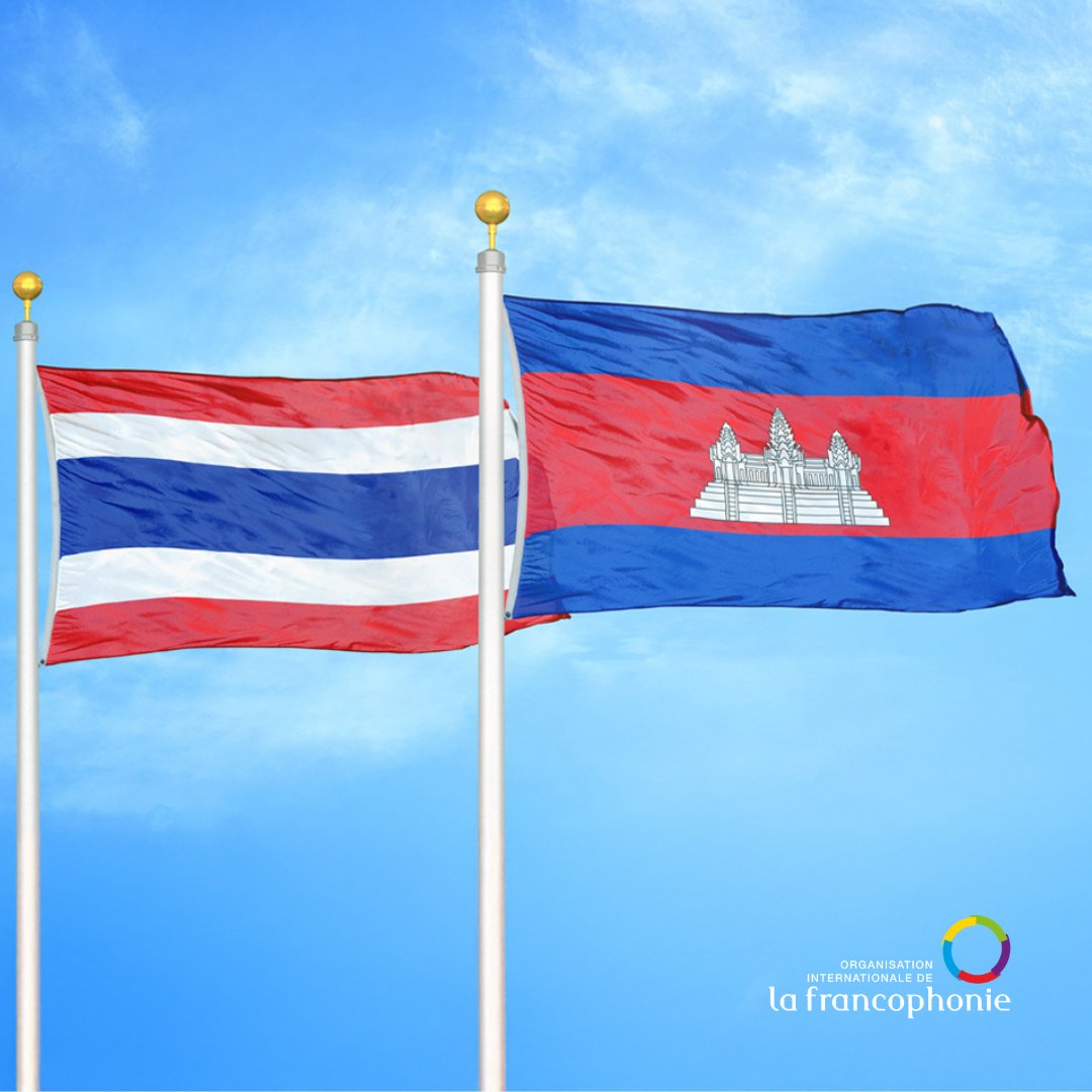 🔴Communiqué 
La Secrétaire générale de la #Francophonie, <a href="/LMushikiwabo/">Louise Mushikiwabo</a>, exprime sa profonde préoccupation face à la reprise des affrontements armés entre le #Cambodge et la #Thaïlande et  appelle au règlement pacifique du différend frontalier.

Voir plus :