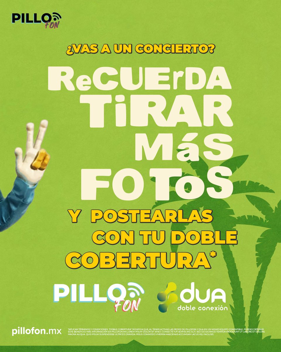 🐰No te esperes a llegar a tu casita. Haz switch entre Pillo y Dua para agarrar la conexión más estable de la zona. 😎✌️

#Concierto #BadBunny #DTMF #Dua #Pillofon #DobleCobertura