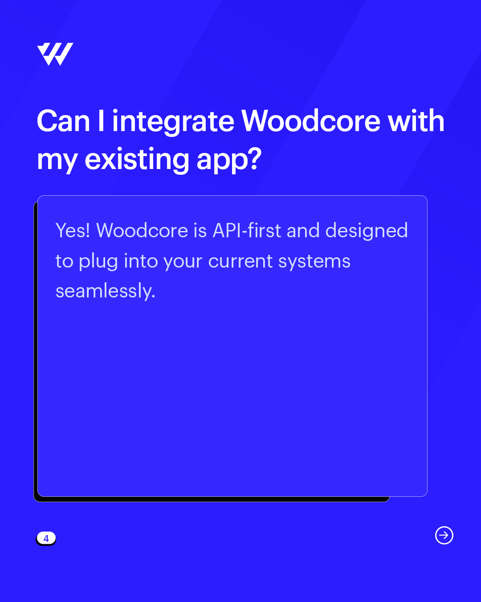 woodcoreapp's tweet photo. Quick FAQs!

What is Woodcore? → A modern fintech infrastructure platform.
Who uses it? → Fintechs, banks &amp; digital platforms.
Why choose us? → Secure, scalable, &amp; real-time.

We handle the backend complexity.
You build amazing fintech experiences.

#Fintech #Infra #Woodcore https://t.co/AZwAdBskG4