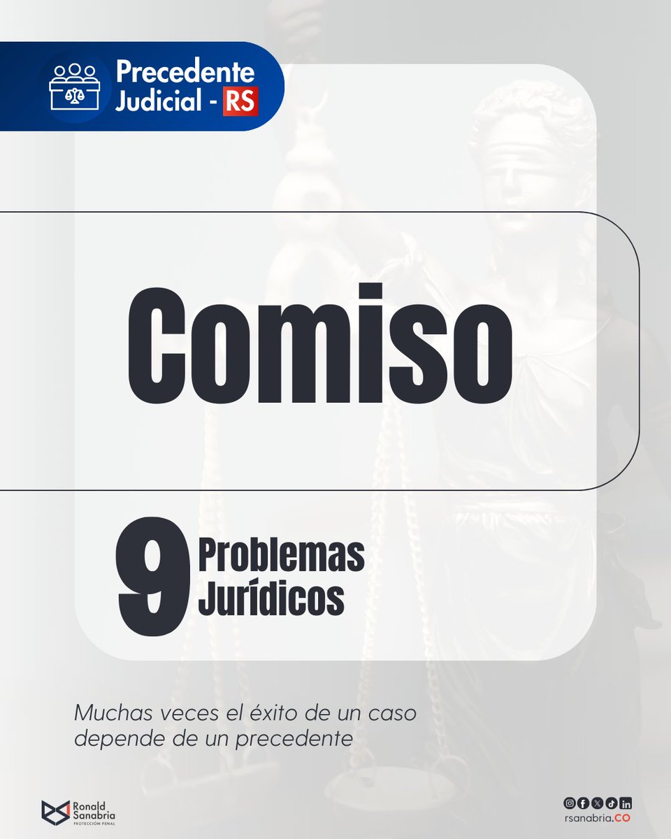 RsanabriaCo's tweet image. ⚖️ 9 problemas jurídicos sobre el comiso

Análisis jurisprudencial sobre la naturaleza del comiso, sus límites, exigencias probatorias, afectación de derechos de terceros y criterios de legalidad en su aplicación dentro del proceso penal.

#PrecedenteJudicial #Comiso #Derecho