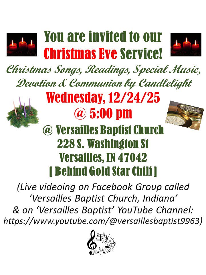 🎄EVERYONE is invited to our church’s Christmas Eve service! It’s a wonderful short service! See details in picture.