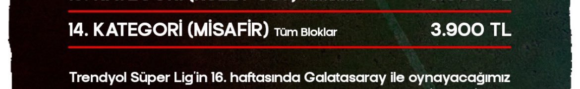 Deplasman haftasına girer girmez önden bilet fiyatını yüksek tutacağız kelimesini yapıp kendini medyaya madur gösteren,otobüste sıkıntı yaşıyoruz senarsosunu yazıp bilet fiyatlarını fahiş olarak satışa sunanlar unutmayın,Galatasaray ağır taştır altında kalırsınız :)