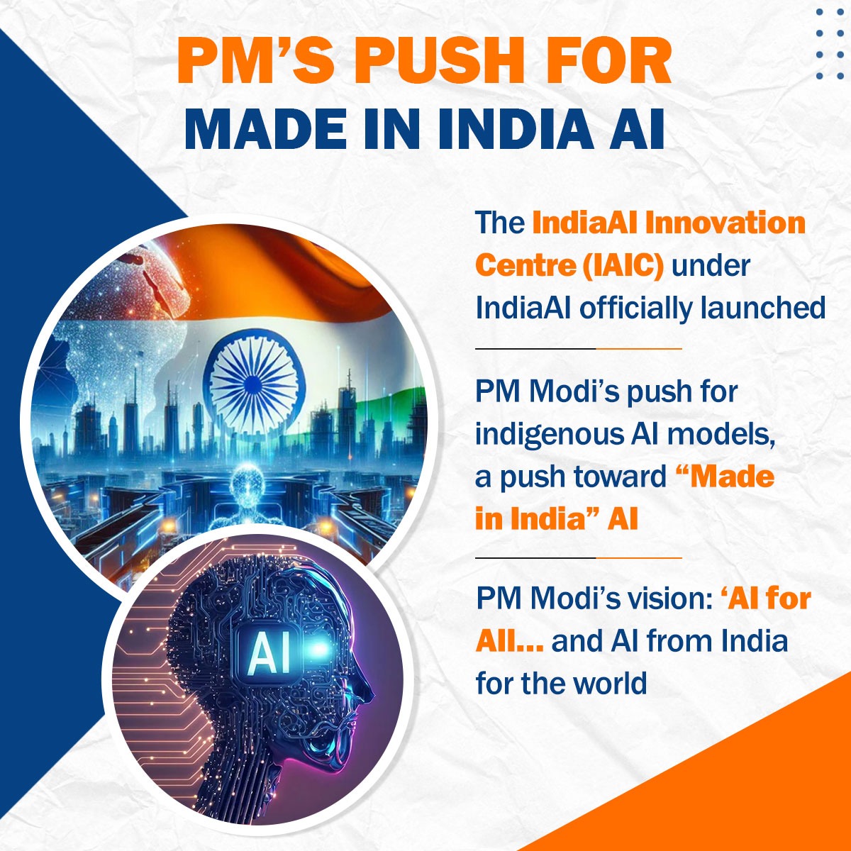 🤖 Made-in-India AI is here!

IndiaAI Innovation Centre officially launched to build indigenous AI models 🔬✨

Modi ji’s vision: “AI for All… and AI from India for the world.”

Trusted, ethical, inclusive — not just profit-driven AI. 💡