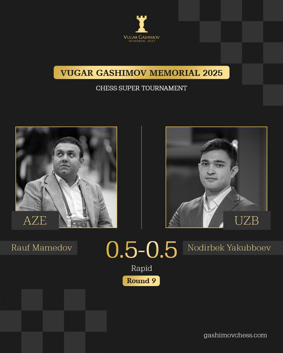 GashimovC's tweet photo. Result of Rapid Round 9 https://t.co/LXmNJCjanu