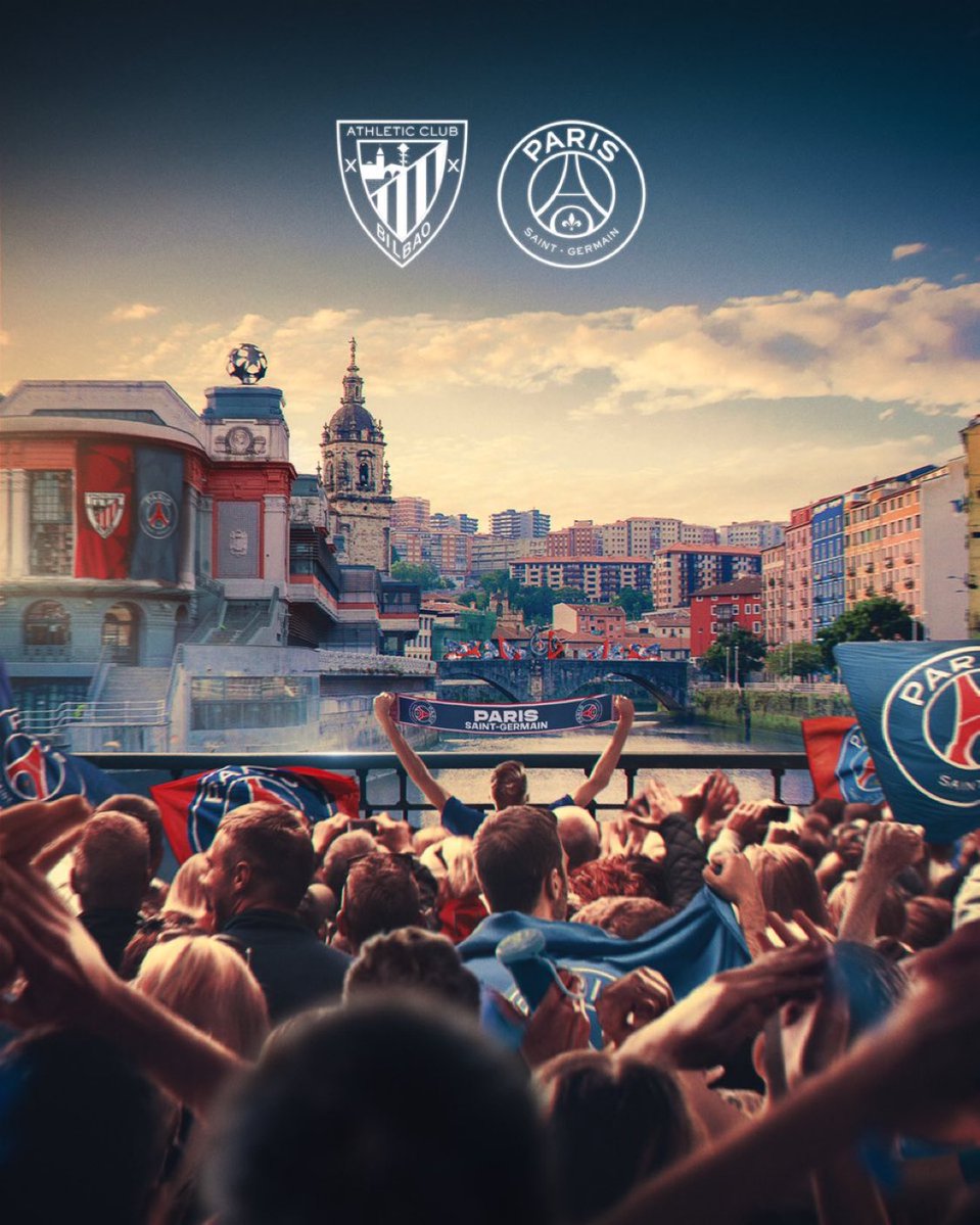 빌바오 원정길에 오르는 PSG 선수단