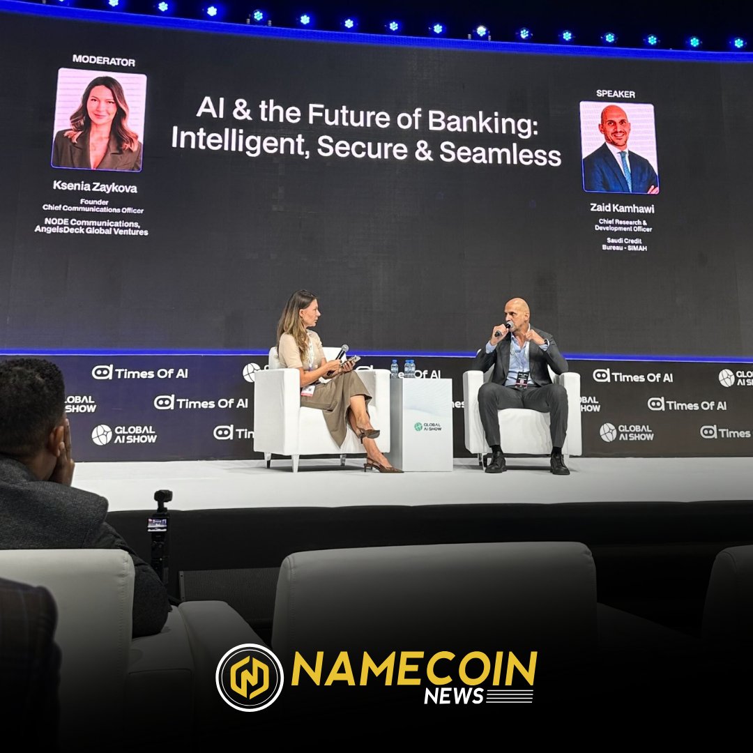 NameCoinNews_'s tweet image. Another look at the this discussion! 🏦
Moderator Ksenia Zaykova and speaker Zaid Kamhawi dove into the digital revolution.

What is the most crucial feature AI should bring to banking services? Share your thoughts! 👇

#FutureOfBanking #AI #FinTech #Web3 #GlobalAIShow #GAIS