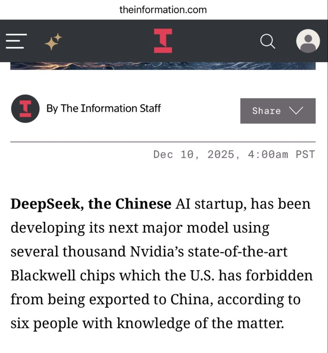 De l'horreur Huawei à la manne Blackwell… TheInformation ne déçoit jamais.
(Je serais ravi si c'était vrai. « Plusieurs