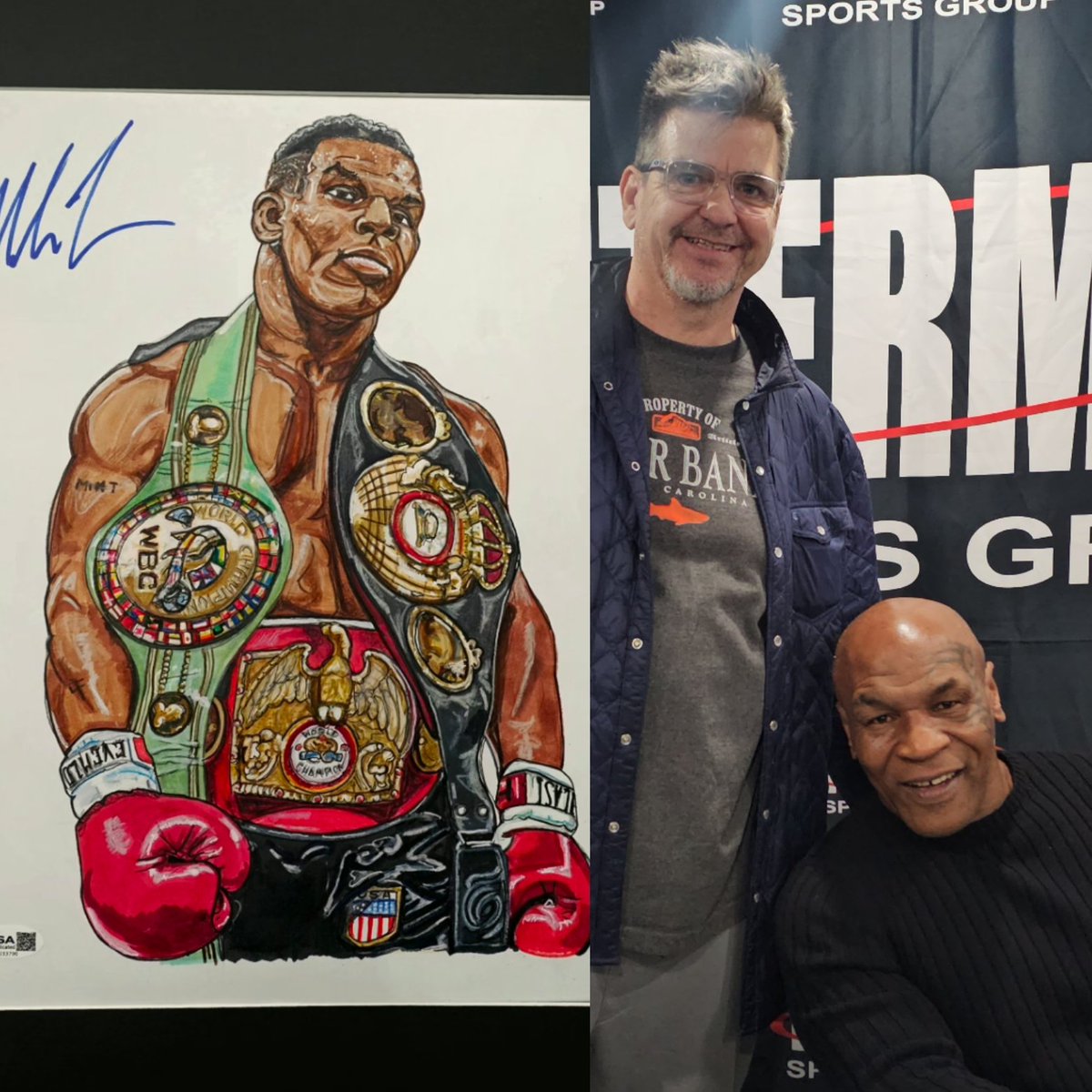 Gkert67's tweet photo. Meet and greet with "Iron Mike" @MikeTyson https://t.co/Qnk0EpibAC