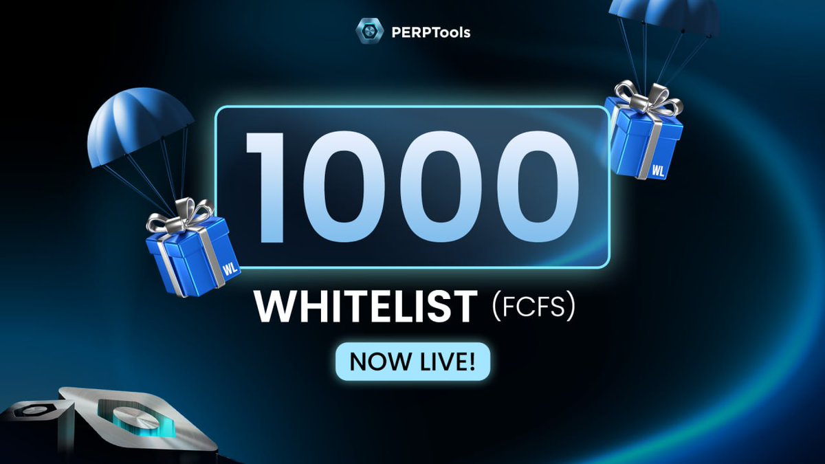 🚀 PERPTools WL Drop — 1,000 Spots (FCFS)

1,000 Early Access WL spots are now open the first wave before the PERPTools Perp DEX goes live.

Only the earliest users who register for early access will receive a Whitelist spot.⚡️

How to join:
1. Follow <a href="/perptools/">PERPTools</a> + Join Discord: