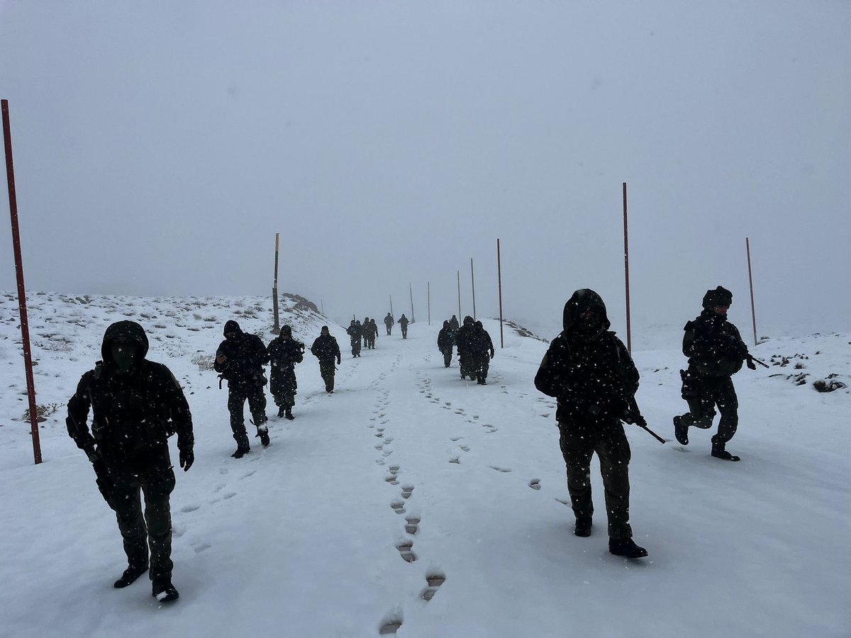 RojavaNetwork's tweet image. Images showing Israeli forces at summit of Mount Hermon, Quneitra countryside