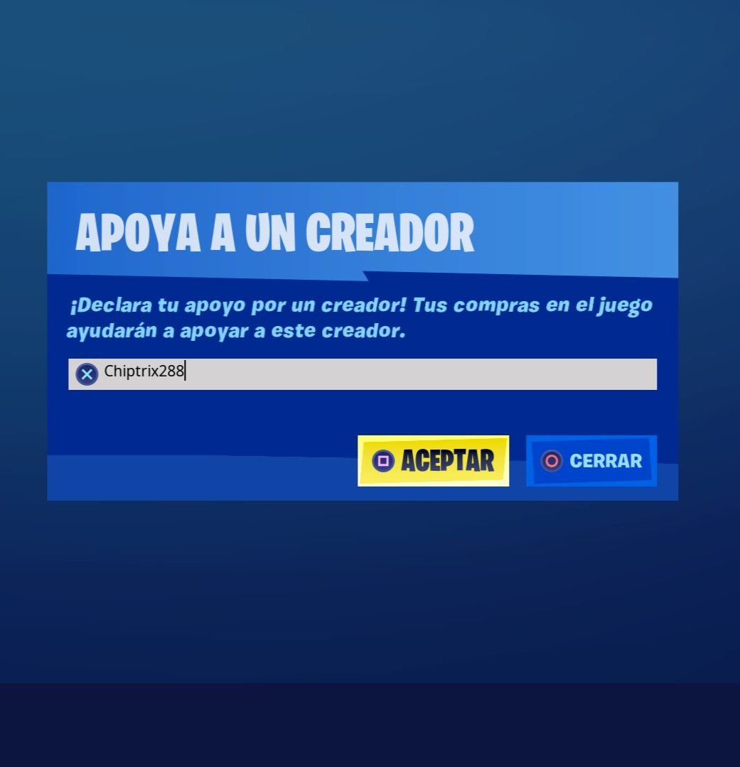 ¡Recuperé mi código de creador de Epic Games!

Utilizar el código: Chiptrix288 en la tienda del Fortnite, Rocket League, Fall Guys o incluso en la misma Epic Games Store ✌️

Si lo llegan a utilizar, manden captura para agradecerles dicho gesto personalmente ❤️