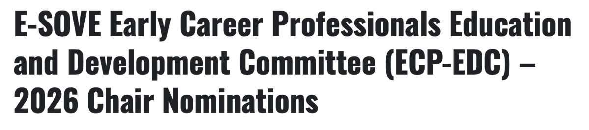 European SOVE Early-Career Professionals tweet media