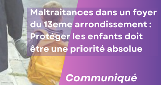 Nouvelles violences révélées dans un foyer de l’#ASE à Paris : La protection des enfants doit être garantie partout et par tous.

Nous saisissons ce jour la Défenseure des droits des enfants.

Aucun enfant ne doit subir de violences institutionnelles.

fcpe75.org/protection-de-…
