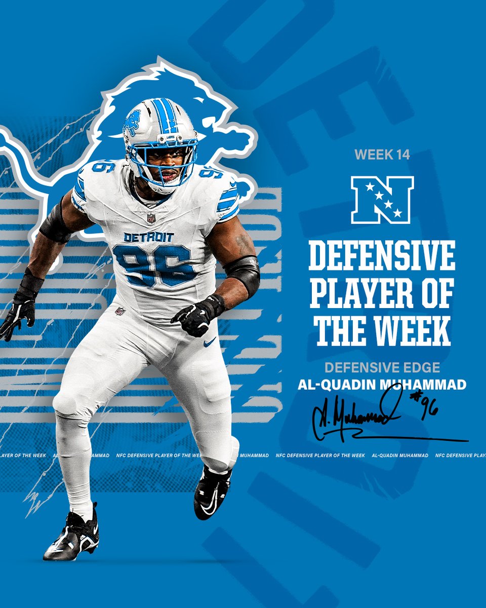 Your NFC Defensive Player of the Week: @Qua_Nito 👏
RT for a #ProBowlVote