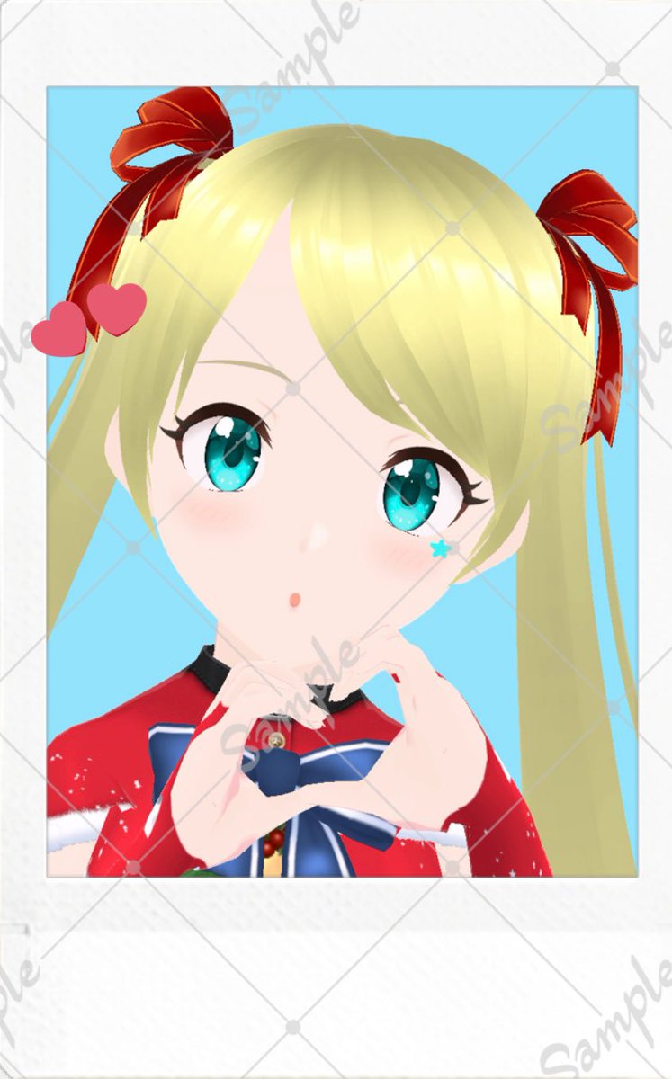 クリスマス限定メッセージカードの撮り下ろしチェキこんな感じです