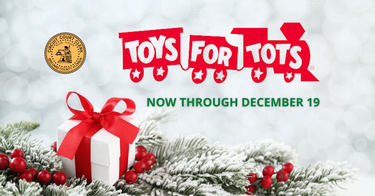 BrevardClerk's tweet photo. Are you looking to spread Christmas cheer and help make the season bright for some of Brevard's precious children? We have Toys for Tots drop off boxes in the Moore Justice Center in Viera as well as the North Brevard Government Center and Parkway Service Complex in Titusville. https://t.co/IXOLYoW4oW