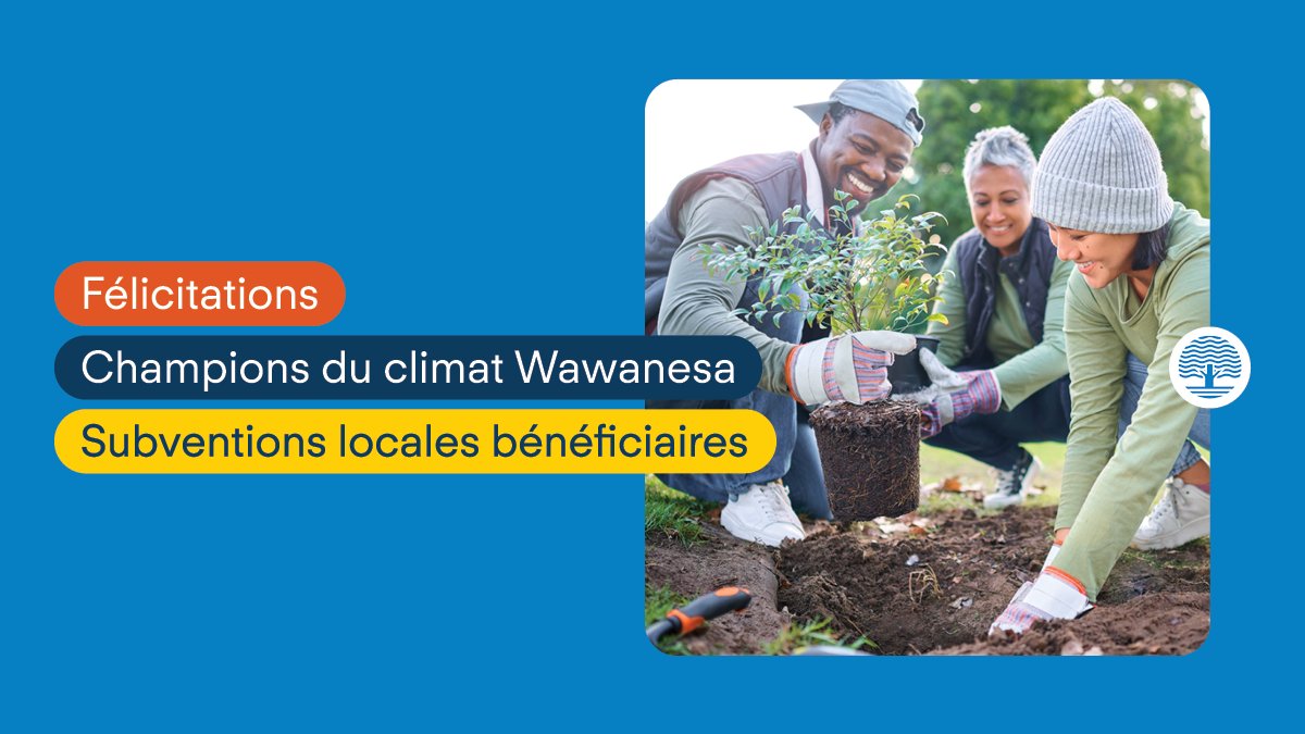 Nous sommes fiers de reconnaître les cinq récipiendaires de notre programme Champions du climat Wawanesa : subventions locales de 2025. 

Pour en savoir plus: bit.ly/4dGxnlg #ChampionsduclimatWawanesa