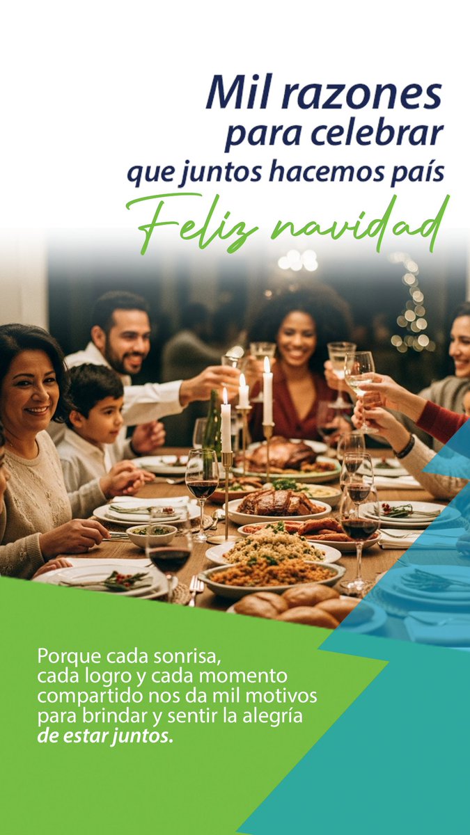 Cada sonrisa y cada logro nos da mil razones para celebrar.🎄

En esta Navidad, brindemos por lo que nos une y por lo que seguimos construyendo juntos.

¡Feliz Navidad! Porque también celebramos hacer país de la mano contigo. 💚💙

#MilRazonesParaCelebrar #Banplus #Navidad