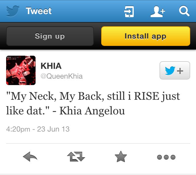 the concept of Khia Angelou in 2013