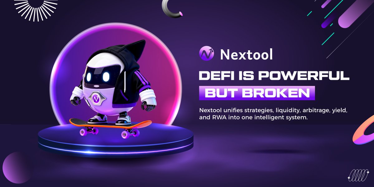 NextoolPro's tweet photo. 🤖💜 DeFi is powerful… but it shouldn’t be this chaotic.

Nextool transforms the mess into one intelligent, automated system — liquidity → yield → arbitrage → RWA, all connected.

One brain. One engine. Endless automation. ⚡️

Welcome to Autonomous Finance.🤖🫆 https://t.co/VoD4pSV7ZP