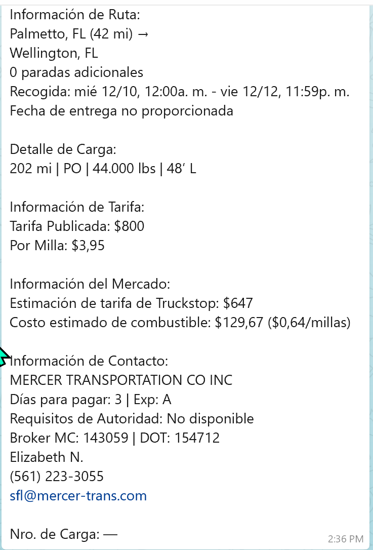 SVLogisticsPro's tweet photo. Mercer Transportation (MC 143059) playing games 🚩

Posted load $500.

I asked $800 ➡️ They reposted at $800 3 mins later.

Beth made me onboard, then claimed "mistake" to give it to a Mercer driver.

Don't use my bid to set rates for your fleet.

#trucking #freight https://t.co/xG4m7TwAuQ