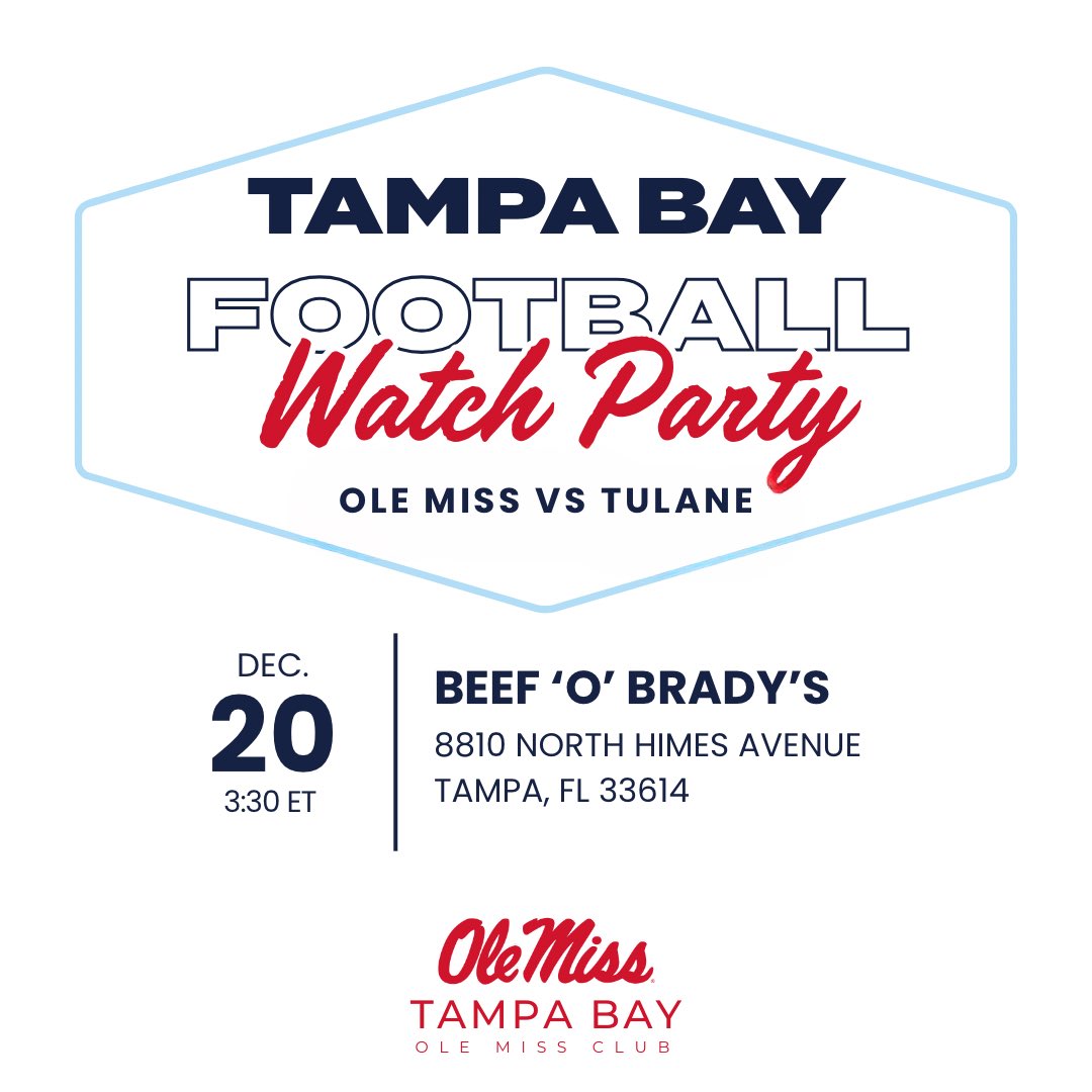 TheStevenWillis's tweet photo. So Locked on Ole Miss will be doing the Pregame and Postgame show on Location with the Tampa Bay Rebel Club on playoff Saturday https://t.co/3jeRh7323c