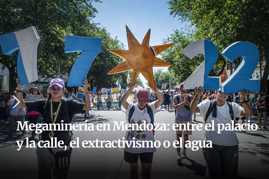 Con un amplio acuerdo político, el Senado de Mendoza habilitó la megaminería de cobre en Mendoza. Al otro lado del vallado policial, miles de personas de todos los puntos de la provincia se movilizaron en defensa del agua ✊🏼💧
✍🏼Oscar Soto desde Mendoza 
➡️cutt.ly/LtomzThP