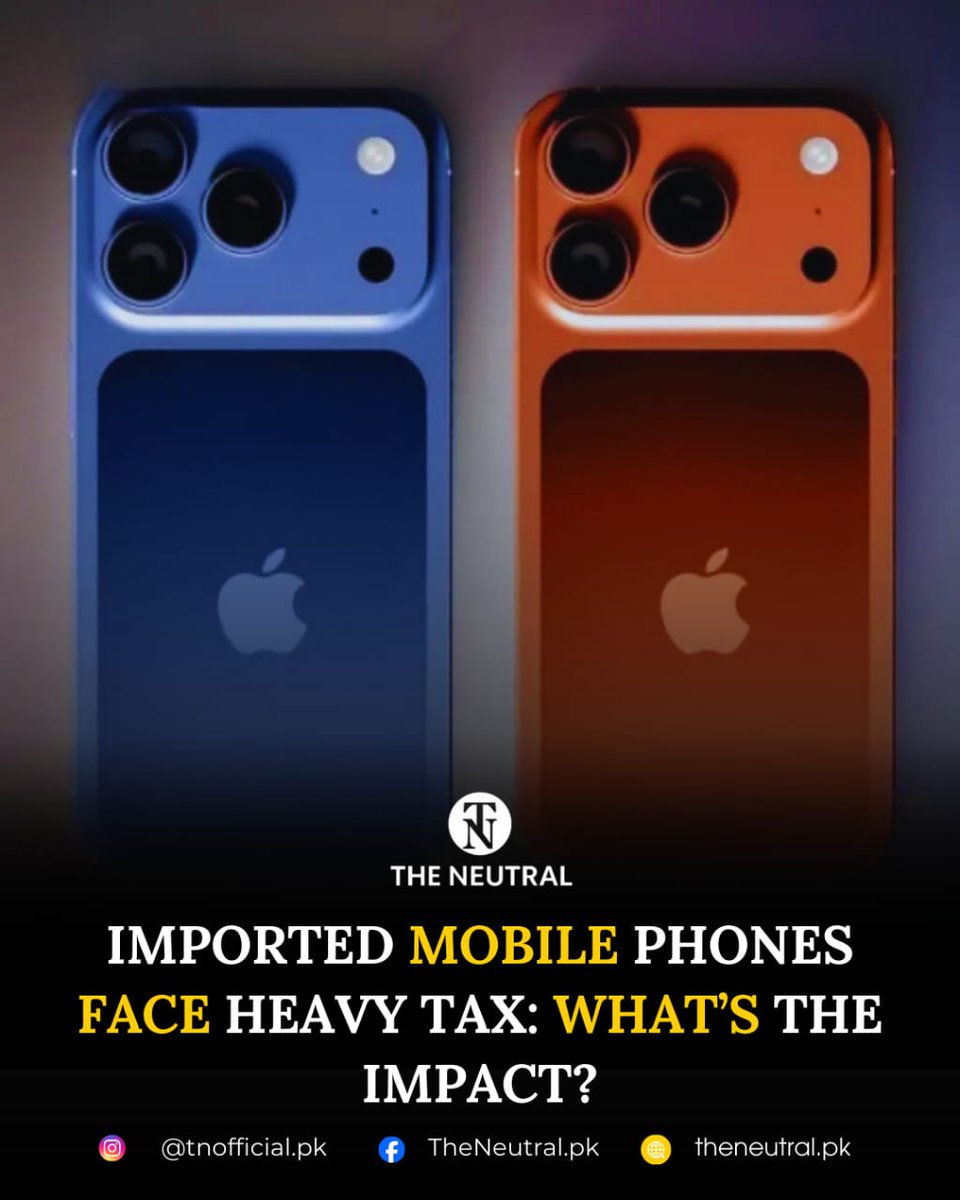 TNeutralpk68070's tweet image. Imported Mobile Phones Face Heavy Tax: What’s the Impact?

Read more:theneutral.pk/national-assem…

#theneutral #MobileTax #ImportedPhones #PakistanNews #FBR #TaxPolicy #MobilePhones #TechNews #PakistanEconomy #ConsumerAlert #TaxUpdate
