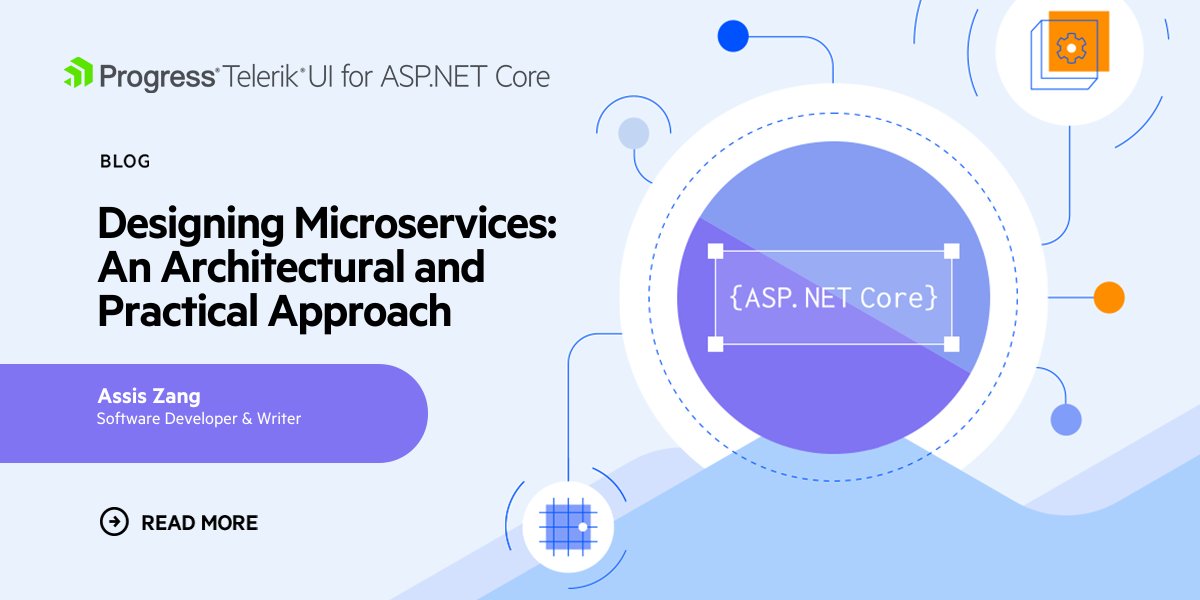 Telerik's tweet image. Thinking of breaking up your monolith? 🧐 

Then @AssisZang&apos;s guide on Designing Microservices is essential reading! 📖 

Learn about the advantages, disadvantages, &amp;amp; how to build a feedback microservice from scratch in #ASPNETCore: prgress.co/4iRfzY3