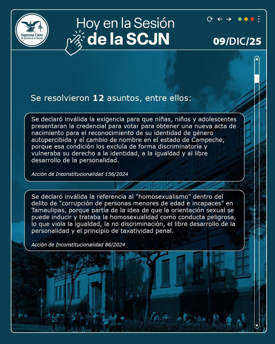 Ayer la <a href="/SCJN/">Suprema Corte</a> declaró inválida la referencia al "homosexualismo" dentro del delito de "corrupción de personas menores de edad e incapaces" en Tamaulipas, porque partía de la idea de que la orientación sexual se puede inducir…