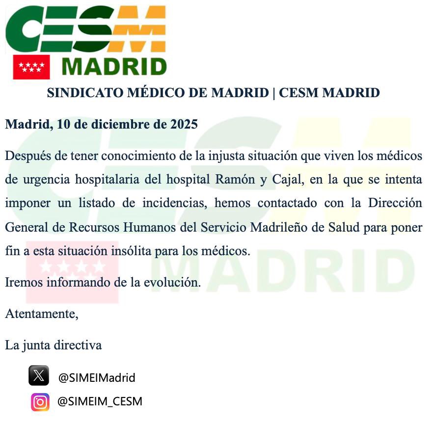 SIMEIM-CESM Madrid #NoAlEstatutoMarco tweet media
