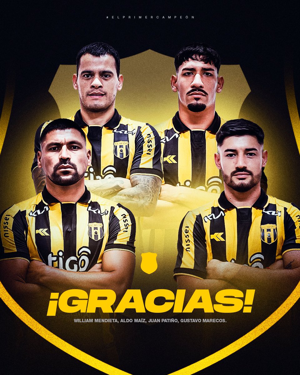 ✅ ¡Gracias! 

William Mendieta, Aldo Maíz, Juan Patiño y Gustavo Marecos no continuarán en el club. Agradecemos su profesionalismo y les deseamos éxitos en futuros desafíos. 

#VamosLegendario🟡⚫️