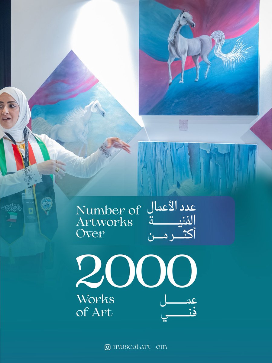 MuscatArt_om's tweet photo. اختتمنا الدهشة، ووصلنا لقمّة الإلهام في يومين متتاليين من معرض #فن_مسقط.
التقى الزوار بالفنانين، وتأملوا اللوحات، وفكّوا رموزها. 
شكرًا لفنانينا، وزوّارنا، وللوحات المعلّقة التي أبهرت الجميع.
🎨✨ https://t.co/f0sZ9xWz49