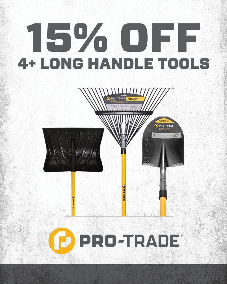 Now through December 31, get 15% off Pro-Trade long handle tools when you buy 4 or more. Shop now and ensure you're ready for the upcoming season: bit.ly/4nynIRU