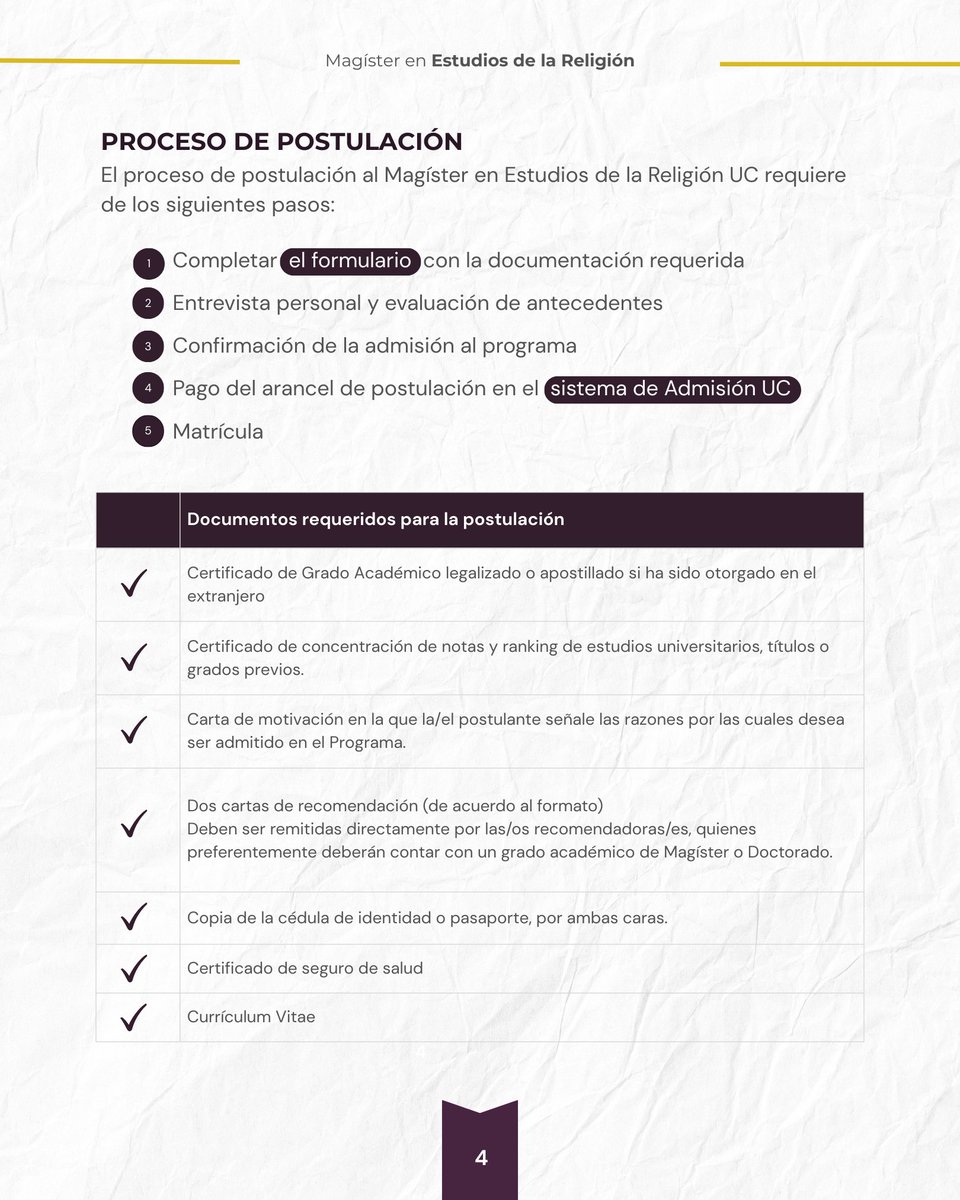 cer_uc's tweet image. 🎓 ¡Postulaciones abiertas!
Nuevo Magíster en Estudios de la Religión UC, un programa único en Latinoamérica que aborda el fenómeno religioso desde una perspectiva verdaderamente interdisciplinaria, con especial énfasis en América Latina.

ℹ️ Más información en nuestra página web