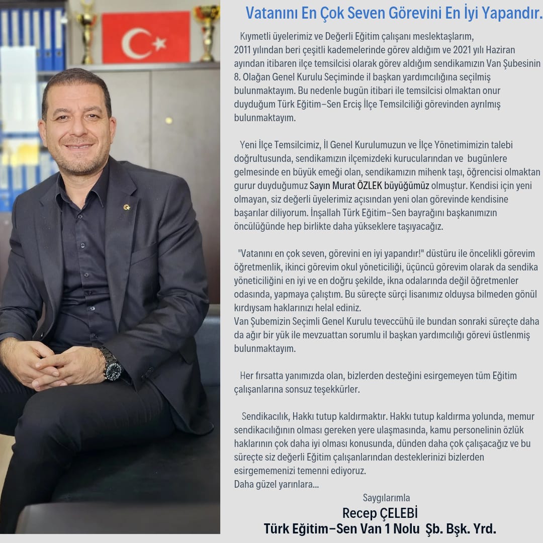 TÜRK Eğitim-Sen Erciş İlçe Temsilciliği (@tesercis65) on Twitter photo 