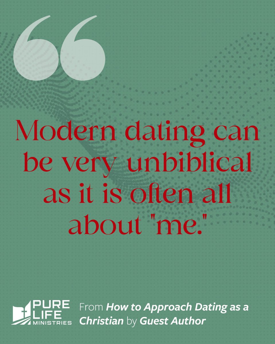 PureLifeMin's tweet image. Modern dating leaves God out of the picture. But God has given principles in His Word which not only apply to our everyday relationships, but our romantic ones as well.

Read the full article at purelifeministries.org/blog/how-to-ap…