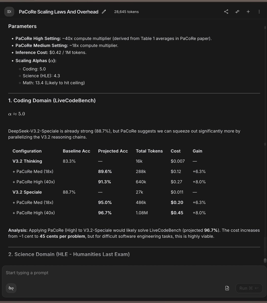 A questão com o PaCoRe não é "um modelo 8B pode superar o GPT-5 em alguns benchmarks matemáticos" (claro que pode), mas