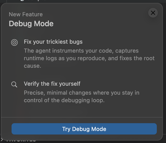 Debug Mode intro