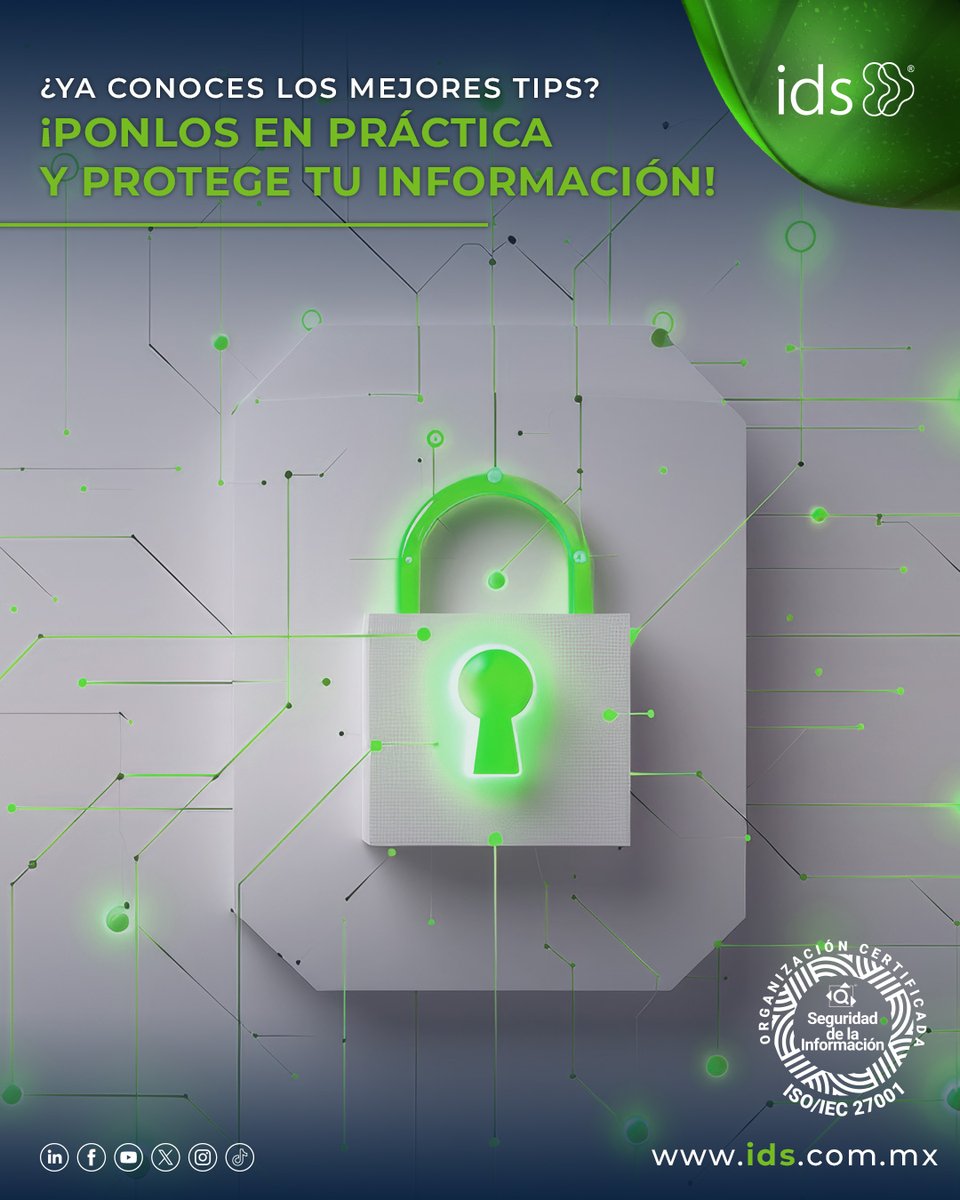 🔒¡La seguridad más fuerte viene de una cultura consciente!

Cada acción, cada clic y cada decisión cuentan para proteger lo que más valoramos: la confianza de nuestros clientes y la integridad de sus datos 🔒

#Ciberseguridad #ConcienciaDigital #Culturaids #TechCulture #ids
