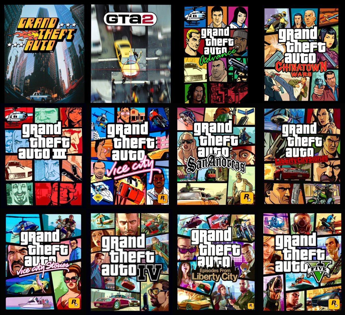 VideoGameHstry's tweet image. Grand Theft Auto franchise (1997-2013)