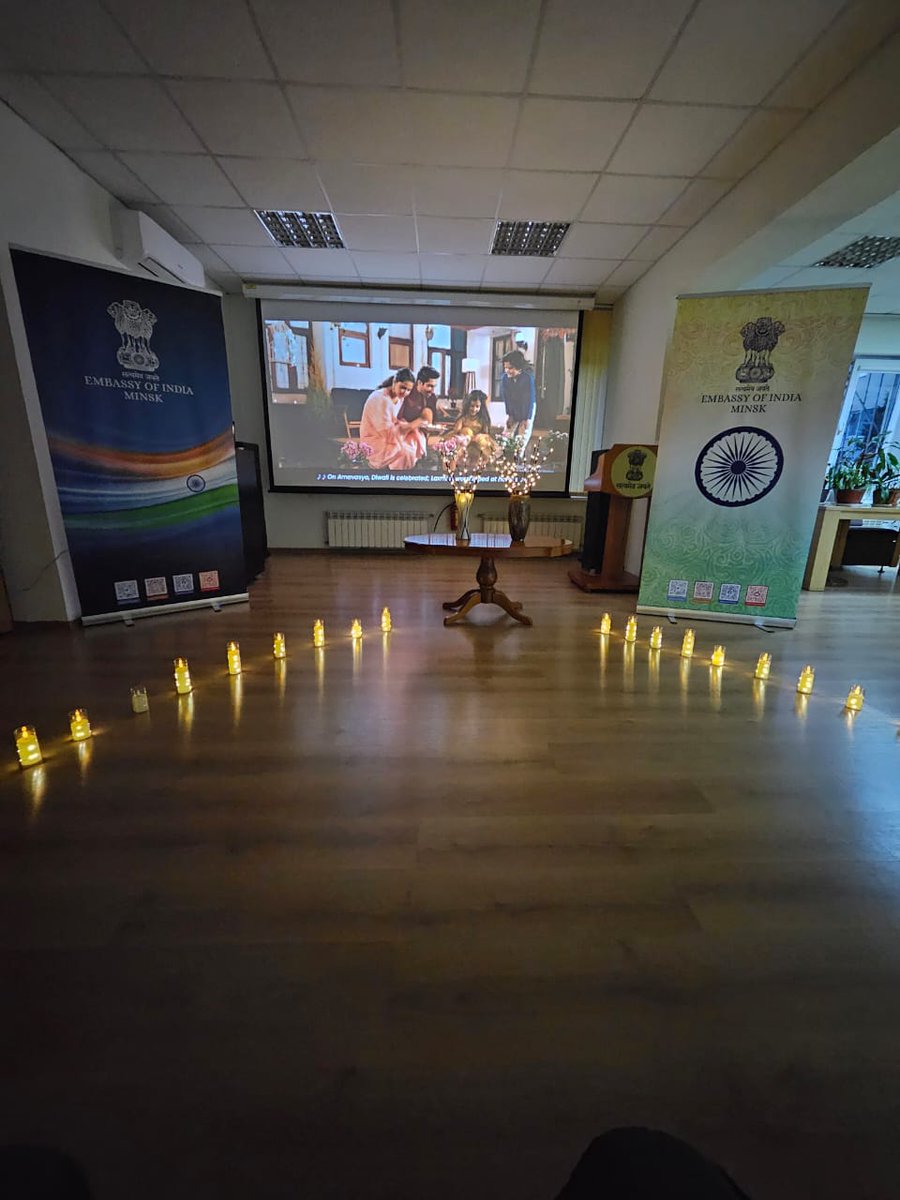 IndiainBelarus's tweet image. Honored to witness #Diwali being inscribed as UNESCO Intangible Cultural Heritage — a proud moment for Indian culture. The Mission screened a special video and celebrated this historic occasion. #UNESCO #Meaindia