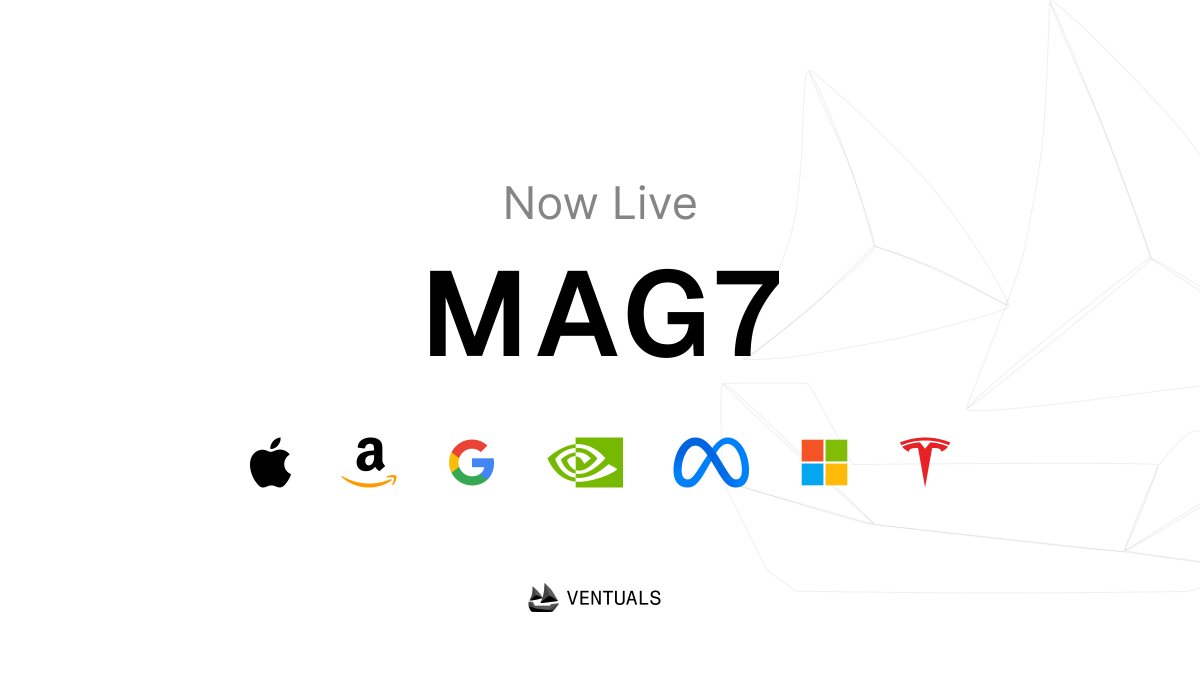 MAG7 is now live for trading

- 10x max leverage
- $10m open interest cap

Equal-weighted exposure to NVDA, GOOGL, TSLA, META, AMZN, AAPL, MSFT