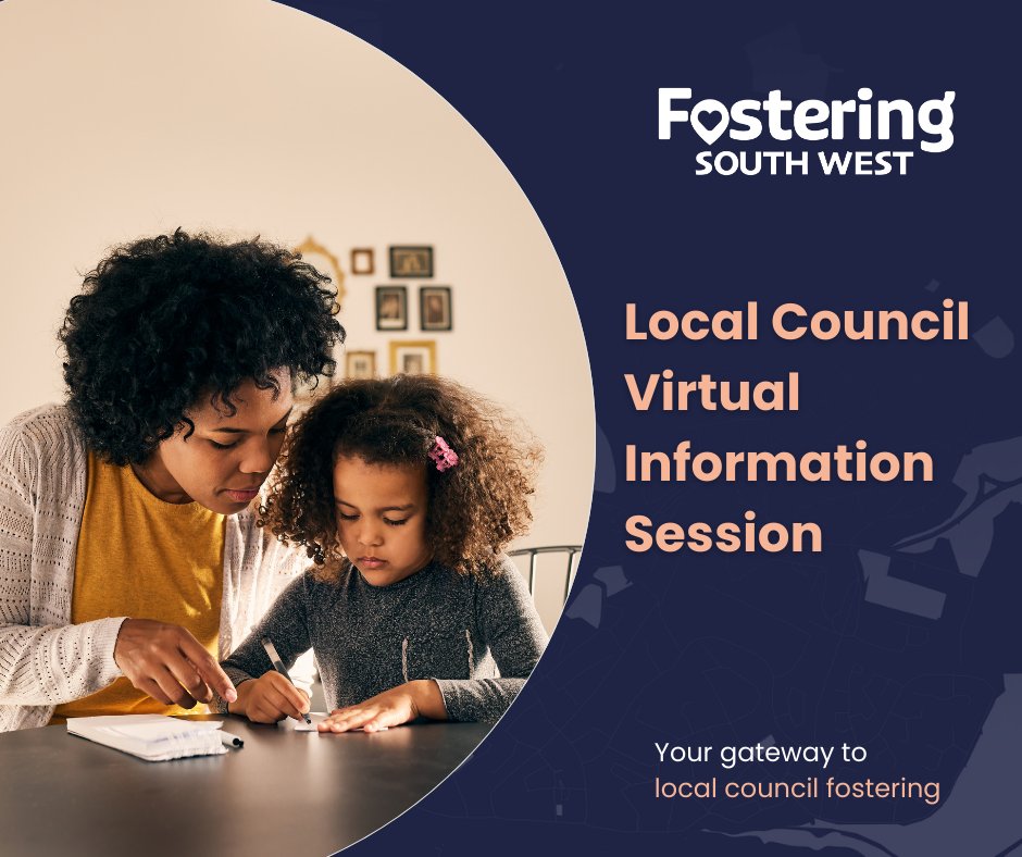 Thinking about fostering? Join Fostering South West  online information session and discover how you can make a difference.

Monday 15/12, 1pm - 2pm, 👉  orlo.uk/on8Ig and 7pm to 8:30pm 👉 orlo.uk/BPTNM