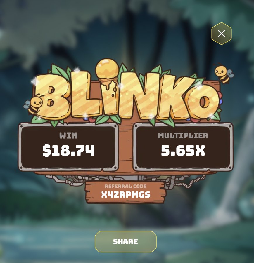 As a <a href="/bearish_af/">BEARISH</a> holder and fan, i had to test their game Blinko.

The best return was 5x, but already saw some crazy wins by other folks.

Even if I'm not a fan of such games, at least they offered the highest RTP on Abstract (in this category).

The game is catchy, smooth, and