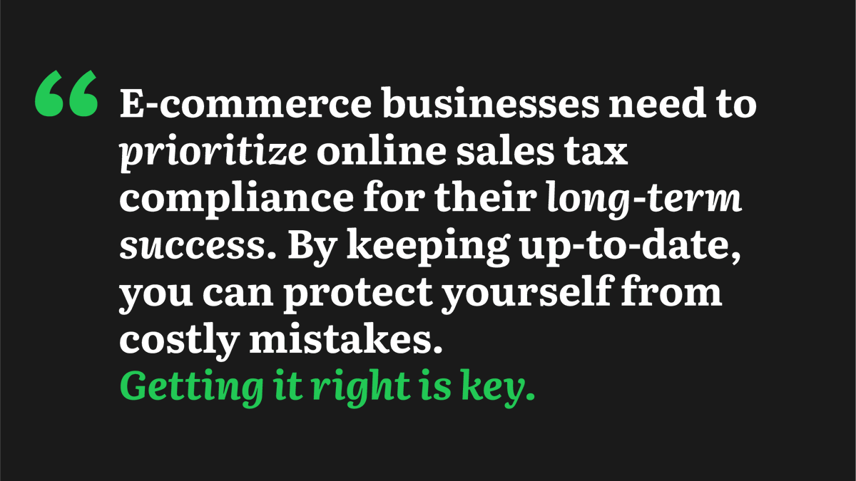 Sales tax isn’t just checkout math — it’s nexus, permits, product taxability, filings, and remittance. 

Learn the steps every e‑commerce seller should follow. bit.ly/40YwjoL