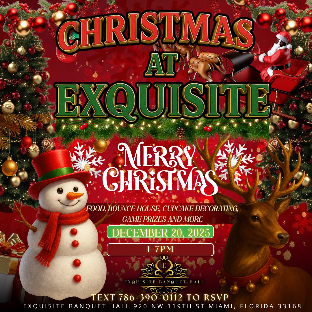 dazshalecole's tweet image. Come celebrate the season with us 🎄
Our Christmas event is for the whole family. Games, music, snacks, and plenty of cheer from afternoon till evening ♥️ 

Date: 12/20 
Time: 1-7pm 
Location: Miami, FL 

FREE tickets are also available 

eventbrite.com/e/christmas-at…