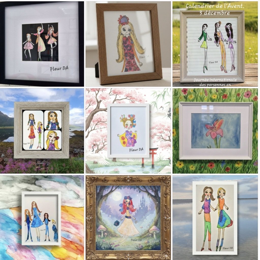 Bonjour. 
Voici les 9 premiers jours de mon calendrier de l'Avent.
J'espère que cela vous plaît.
Fleur

<a href="/nikosaliagas/">Nikos Aliagas</a> <a href="/Eglantine_EMEYE/">ÉMÉYÉ Églantine</a> <a href="/Zaz_Official/">Zaz</a> <a href="/Sopranopsy4/">Soprano</a> <a href="/patrickfiorioff/">Patrick Fiori</a>