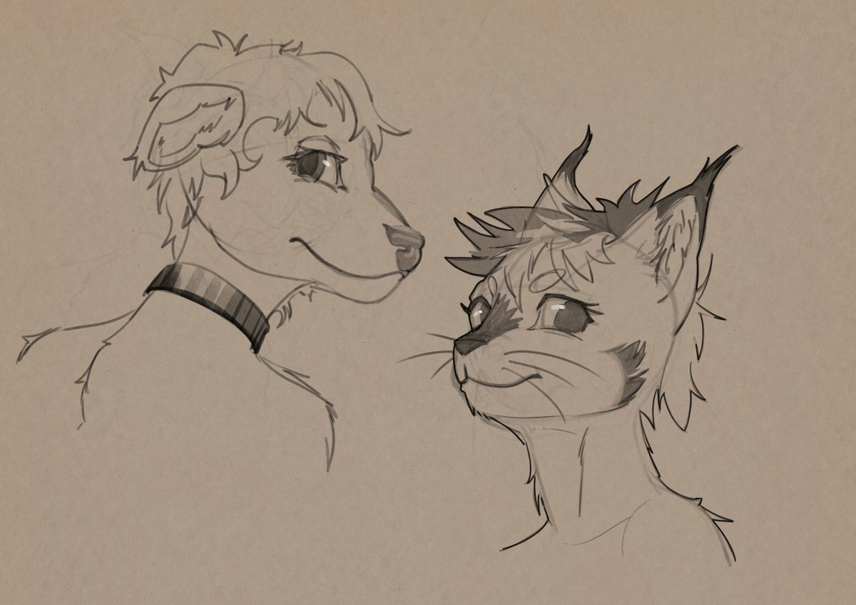 A couple of furry icons to challenge myself on anthropomorphic animals. 

Tell me what  do you think about it.  

#furry #furryart #sketch #artmoots