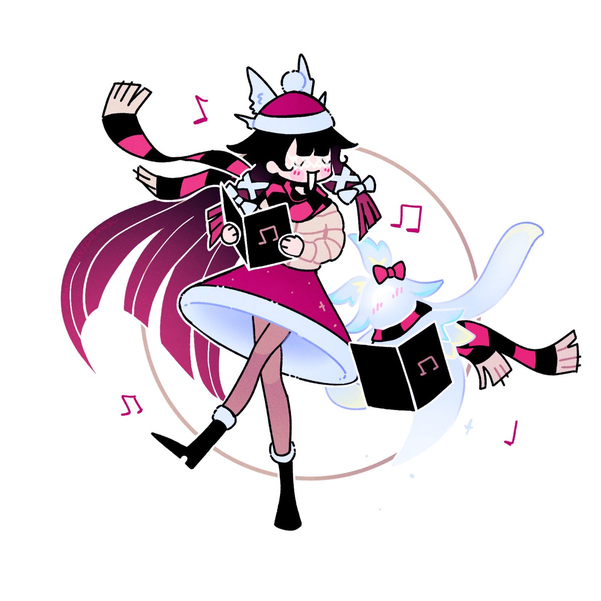 AracanthusDraws's tweet photo. Festive Bina as a giveaway prize for @DukethPuzzleths! https://t.co/ZWdN2RnwSt